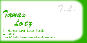 tamas lotz business card