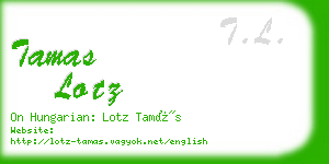 tamas lotz business card